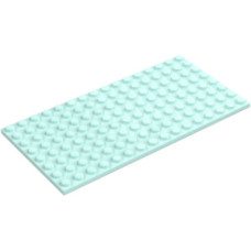 LEGO lapos elem 8x16, világos vízzöld (92438)