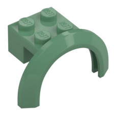 LEGO sárhányó 4x2 1/2x2 íves, homokzöld (50745)