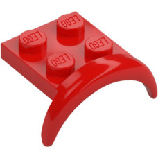 LEGO sárhányó 3x3x1 íves, piros (49097)