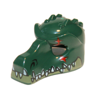 LEGO maszk krokodil maszk mintás, sötétzöld (12834)
