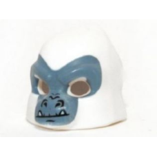 Eredeti, új LEGO maszk gorilla maszk mintás, fehér (14049)- stílusos fejfedő a minifiguráknak