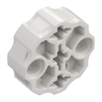 LEGO technic csatlakozó-blokk kerek 2db pin- és 3db tengely-csatlakozóval, fehér (98585)