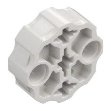 LEGO technic csatlakozó-blokk kerek 2db pin- és 3db tengely-csatlakozóval, fehér (98585)