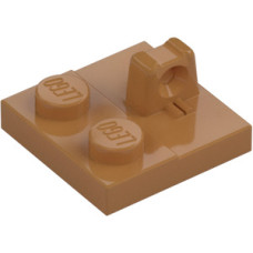 LEGO lapos csuklós elem 2x2 tetején csatlakozóval, középsötét testszínű (92582)