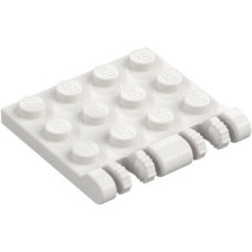 LEGO lapos csuklós elem 3x4 függőleges kettős villákkal, fehér (50337/44570)