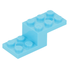 LEGO fordító elem 2x5x1 1/3 két lyukkal, közép azúrkék (11215)
