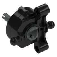 LEGO technic kormánytengely/kerékagy keréktartóval, fekete-sötétszürke (3468c01)