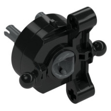 Eredeti, új LEGO technic kormánytengely keréktartóval, fekete-sötétszürke (3468c01)- a működő szerkezetekhez