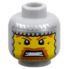 LEGO férfi fej viking harcos arc mintával, sárga (53979)