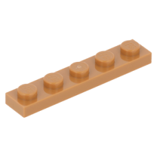 Eredeti, új LEGO lapos elem 1×5, középsötét testszínű (78329) - nélkülözhetetlen építőelem, alkatrész
