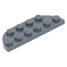 LEGO lapos elem 2×6 hosszú oldalán lekerekített sarkokkal, sötétszürke (18980)