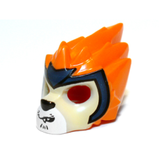 Eredeti, új LEGO maszk oroszlán maszk sötétkék mintás, narancssárga (13046) - stílusos fejfedő a minifiguráknak