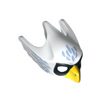 LEGO maszk sas maszk fekete szem mintás, fehér (12852)