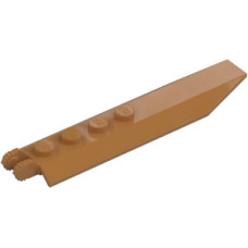 LEGO lapos csuklós elem 1×8 végén függőleges kettős villával szélein lehajló oldalakkal, középsötét testszínű (30407/14137)