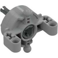 LEGO technic kormánytengely keréktartóval, világosszürke-sötétszürke (46490c01)