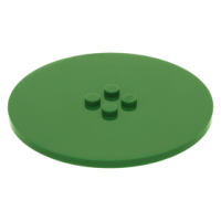 LEGO csempe kerek 8×8 tetején 4 db bütyökkel, zöld (6177)