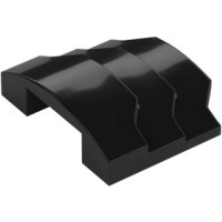 LEGO ék/szárny alakú íves tetőelem 4×3 lépcsős, fekete (66955)