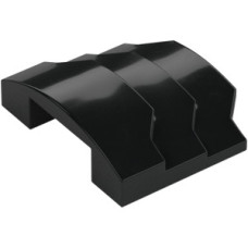 Eredeti, új LEGO ék/szárny alakú íves tetőelem 4×3 lépcsős, fekete (66955) - a dinamikus formákhoz