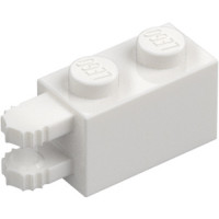 LEGO kocka csuklós elem (zsanér) 1×2 kettős vízszintes csatlakozóval, fehér (30540)