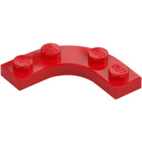 LEGO lapos elem íves sarok 3×3 1/4, piros (68568)