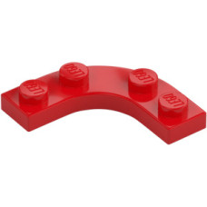 LEGO lapos elem íves sarok 3×3 1/4, piros (68568)
