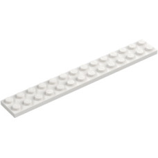 LEGO lapos elem 2x14, fehér (91988)