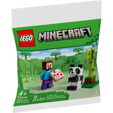 Eredeti, új LEGO Minecraft Steve és Pandabébi zacskós készlet 30672 - gyári, bontatlan csomagolásban