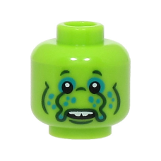 LEGO fej alien fej mintával, lime (3274)