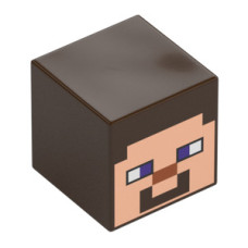 LEGO Minecraft fej mintával (Steve), sötétbarna (20044)