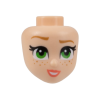 LEGO Friends női fej mosolygó arc szeplő mintával, világos testszínű (101813)