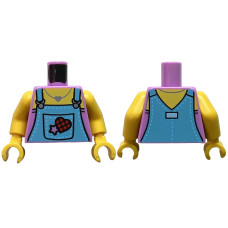 Nagyítás: LEGO felsőtest szív mintás kertésznadrág és nyaklánc mintával, közép levendulalila (76382) - Bütyökbazár Eredeti, új LEGO felsőtest szív mintás kertésznadrág és nyaklánc mintával, közép levendulalila (76382) - egyedi minifigura készítéshez