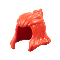 LEGO női haj középhosszú konttyal, piros (5311)