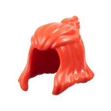 LEGO női haj középhosszú konttyal, piros (5311)