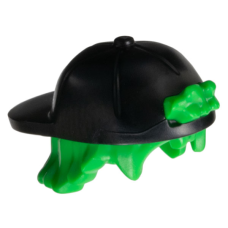 LEGO haj rövid, kócos fekete sapkával, világoszöld (65730)