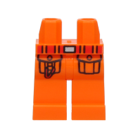 LEGO láb zseb és karabiner mintával, narancssárga (73200)