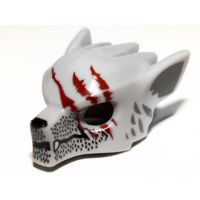 LEGO farkasmaszk mintával, világosszürke (12828)