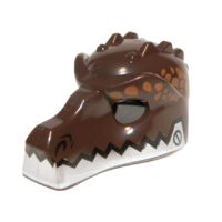 LEGO maszk krokodil maszk mintás, sötétbarna (12839)