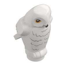 Eredeti, új LEGO madár bagoly mintás Hedwig (Harry Potter), fehér (92733) - karakteres állat figura a gyűjteményedbe