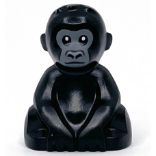 LEGO majom gorilla bébi, fekete (107586)