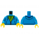 LEGO felsőtest kapucnis pulóver mintával, sötét azúrkék (76382)