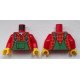 LEGO felsőtest overall és kockás ing mintával, piros (76382)