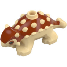 Eredeti, új LEGO dinoszaurusz Ankiloszaurusz bébi, sárgásbarna-sötét narancssárga (106408) - karakteres állat figura a gyűjteményedbe