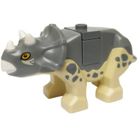 LEGO dinoszaurusz Triceratopsz bébi, sárgásbarna-sötétszürke (tricera09)