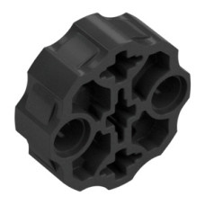 LEGO technic csatlakozó-blokk kerek 2db pin- és 3db tengely-csatlakozóval, gyöngyház sötétszürke (98585)
