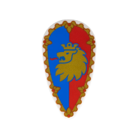 LEGO ovális pajzs oroszlánfej mintával, fehér (109194)