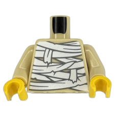 LEGO felsőtest bepólyált múmia mintával, sárgásbarna (76382)