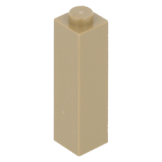 LEGO kocka 1x1×3, sötét sárgásbarna (14716)