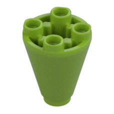 LEGO kúp 2×2×2 fordított, lime (49309)