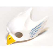 Eredeti, új LEGO maszk sas maszk mintás, fehér (12851) - stílusos fejfedő a minifiguráknak