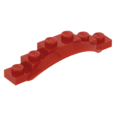 LEGO sárhányó 1 1/2×6×1 íves, piros (62361)